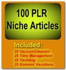 Thumbnail 100 PLR Niche Articles