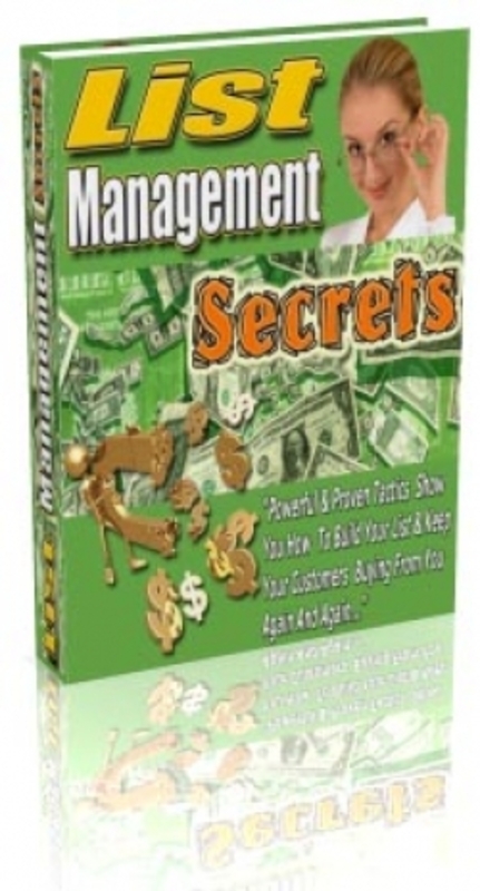 Product picture List Management Secrets plr