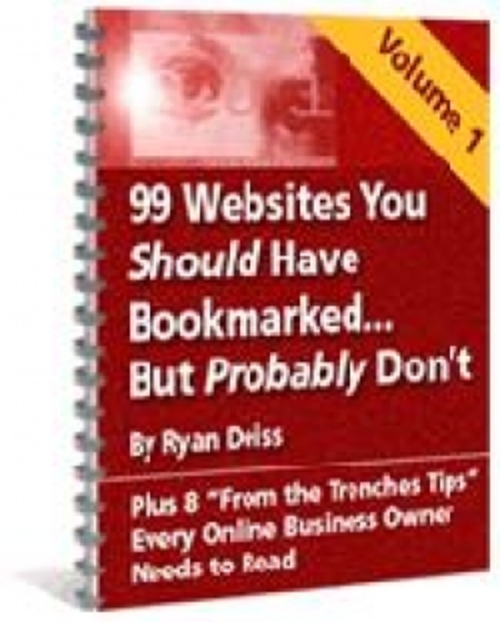 Product picture 99 Websites You Should Have Bookmarked : Volume 1 plr