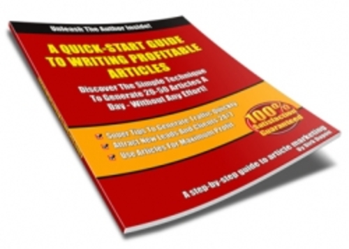 Product picture A Quick-Start Guide To Writing Profitable Articles plr