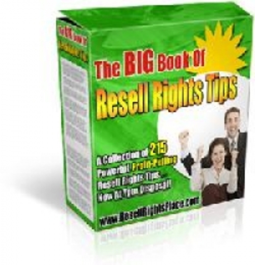 Product picture The Big Book Of Resell Rights Tips plr