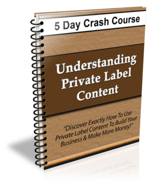 Product picture Understanding Private Label Content - 5 Day Crash Course!