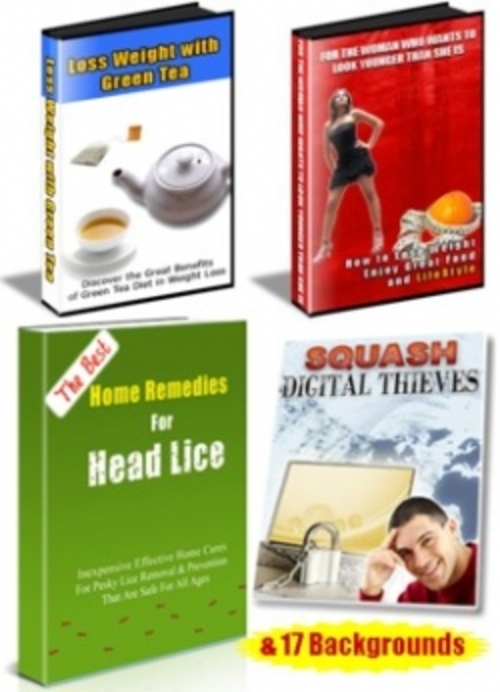 Product picture 2+2 eBooks + 17 Backgrounds PLR