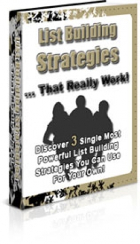 Product picture List Building Strategies That Really Work PLR