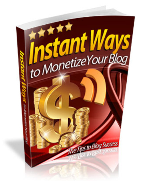 Product picture Instant Ways To Monetize Your Blog mrr