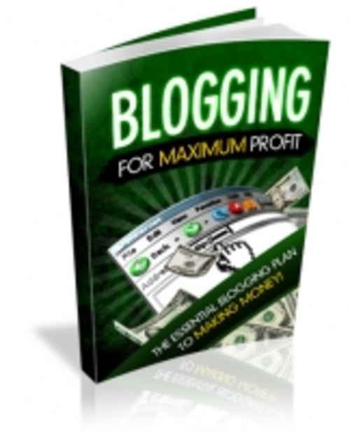 Product picture Blogging For Maximum Profit mrr