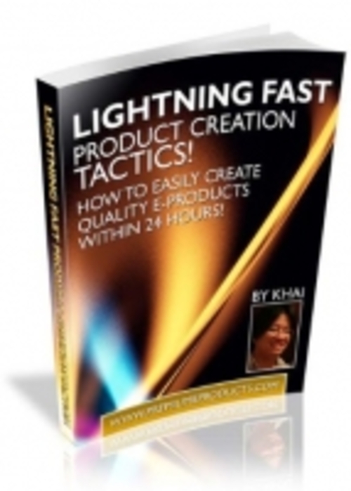 Product picture Lightning Fast Product Creation Tactics mrr