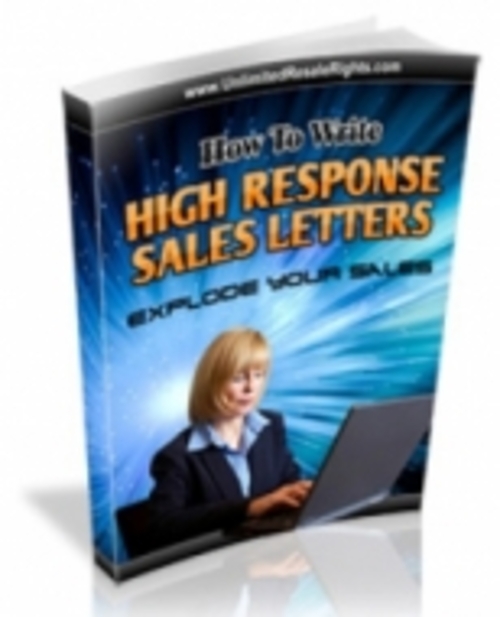 Product picture How To Write High Response Sales Letters mrr