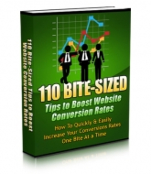 Product picture 110 Bite-Sized Tips To Boost Website Conversion Rates mrr