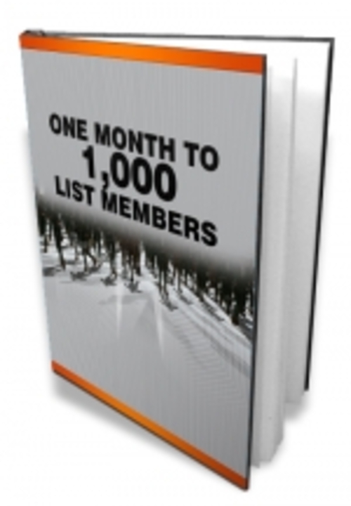 Product picture One Month To 1,000 List Members mrr