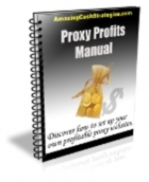 Product picture Proxy Profit Manual mrr