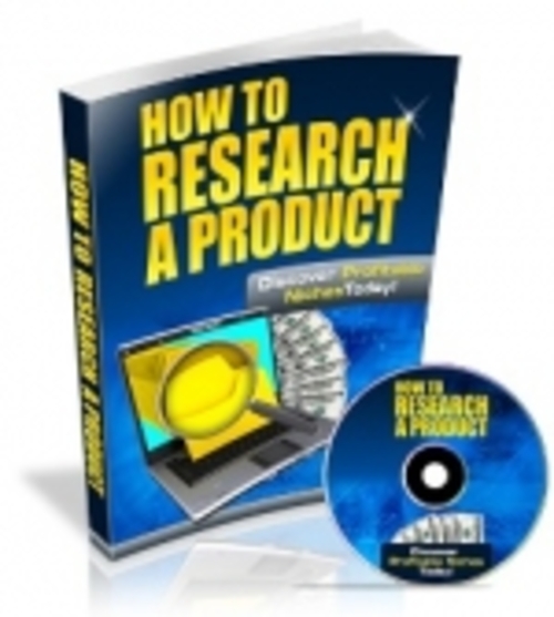 Product picture How To Research A Product mrr