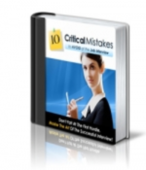 Product picture 10 Critical Mistakes To Avoid At The Job Interview mrr