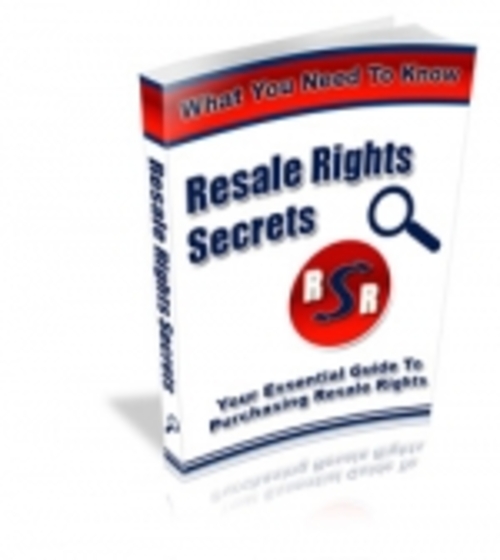 Product picture Resale Rights Secrets mrr