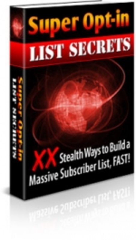 Product picture Super Opt-In List Secrets mrr