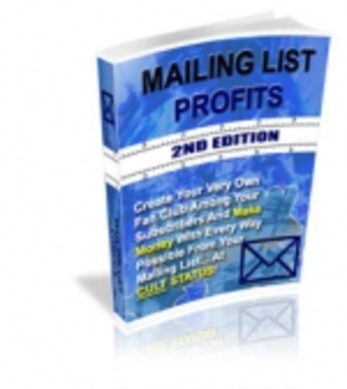 Product picture Mailing List Profits : 2nd Edition mrr