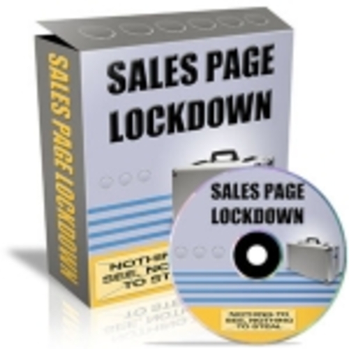 Product picture Sales Page Lockdown plr