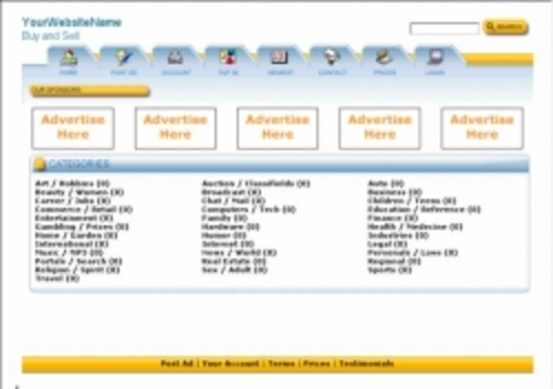 Product picture Classifieds Website Blue Gold