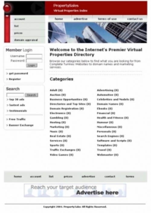 Product picture Virtual Property Website Red