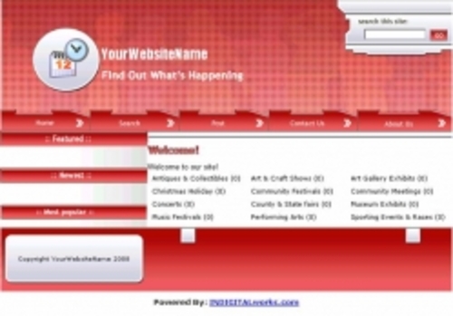 Product picture Local Events Website Red