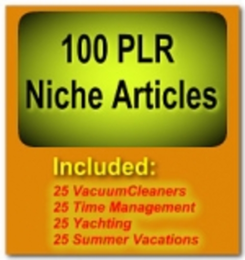 Product picture 100 PLR Niche Articles