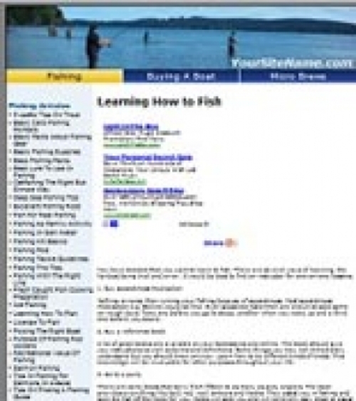 Product picture Fishing Website plr