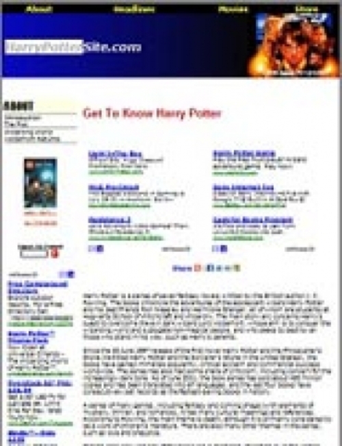 Product picture Harry Potter Website  plr