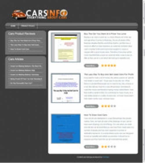 Product picture Cars Review Site plr