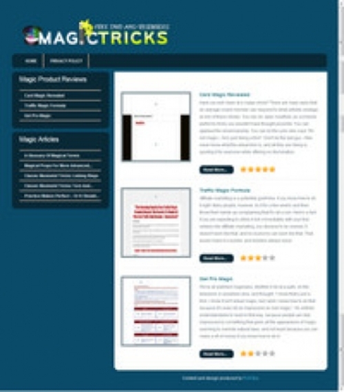Product picture Magic Tricks Review Site plr