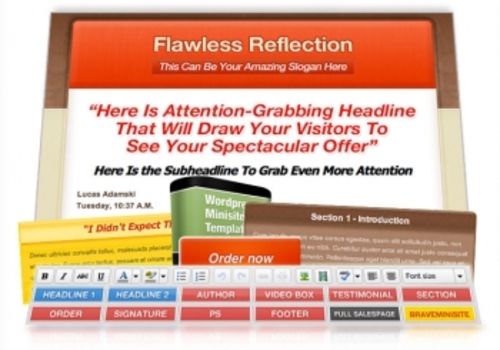 Product picture Flawless Reflection WP Minisite plr